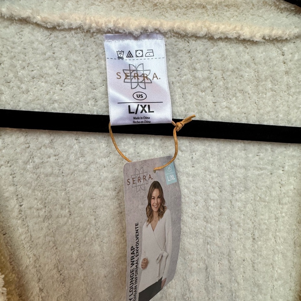 Serra Women’s Chic Cream Open-Front Cardigan size L/XL NWT - Picture 6 of 6